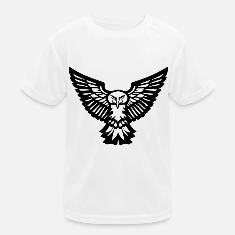Bird typhibou or flying eagle in front Kids Functional T-Shirt