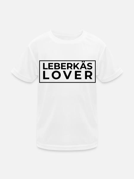 Leberkäs Lover - Kinder Funktions-T-Shirt - Weiß - Vorne