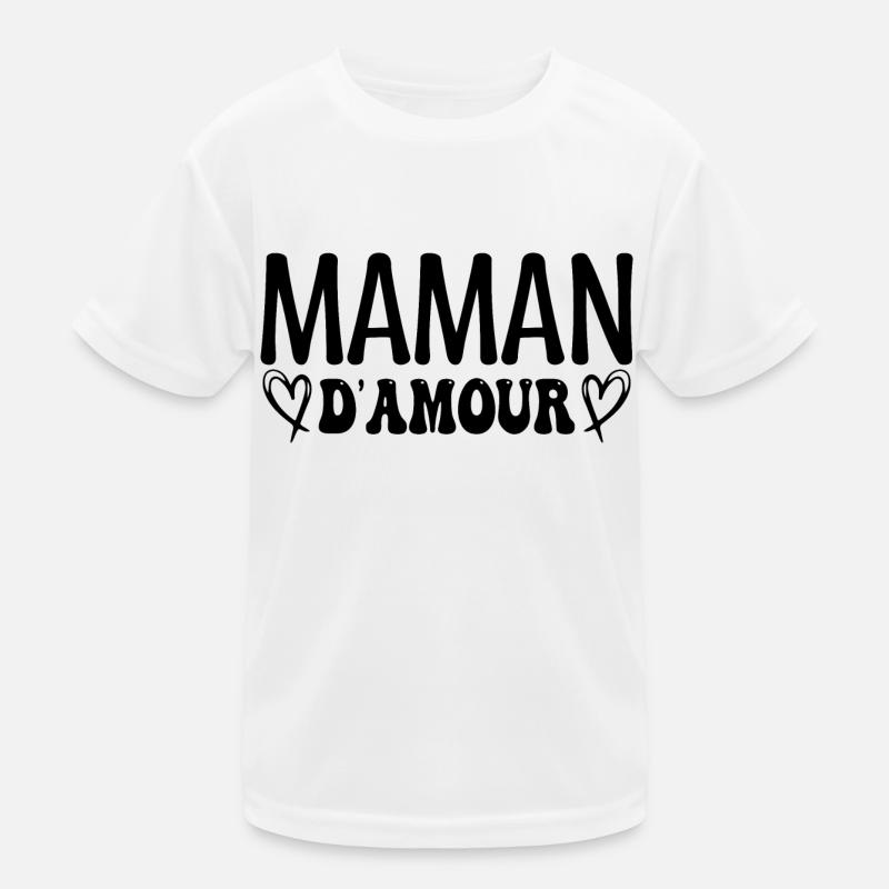 Maman d'amour, fêtes des mères. cadeau maman, mère T-shirt sport Enfant