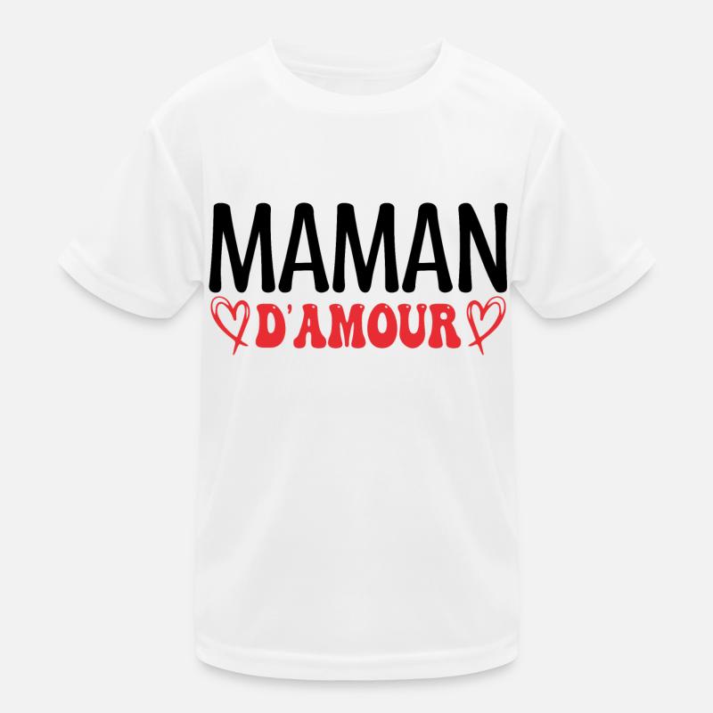 Maman d'amour, fêtes des mères. cadeau maman, mère T-shirt sport Enfant