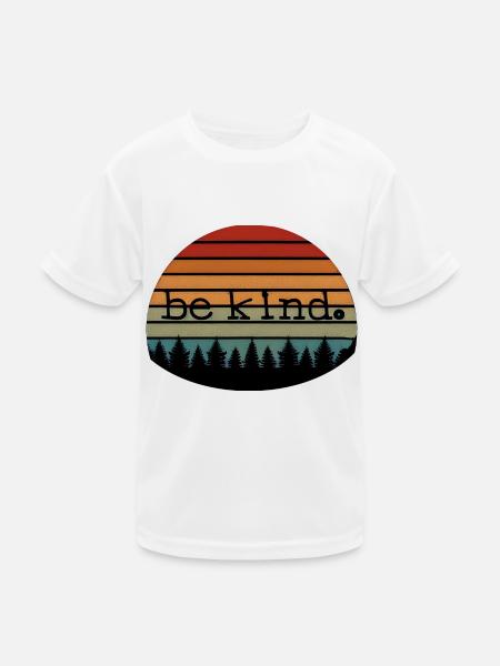 freundlich sein - Kinder Funktions-T-Shirt - Weiß - Vorne