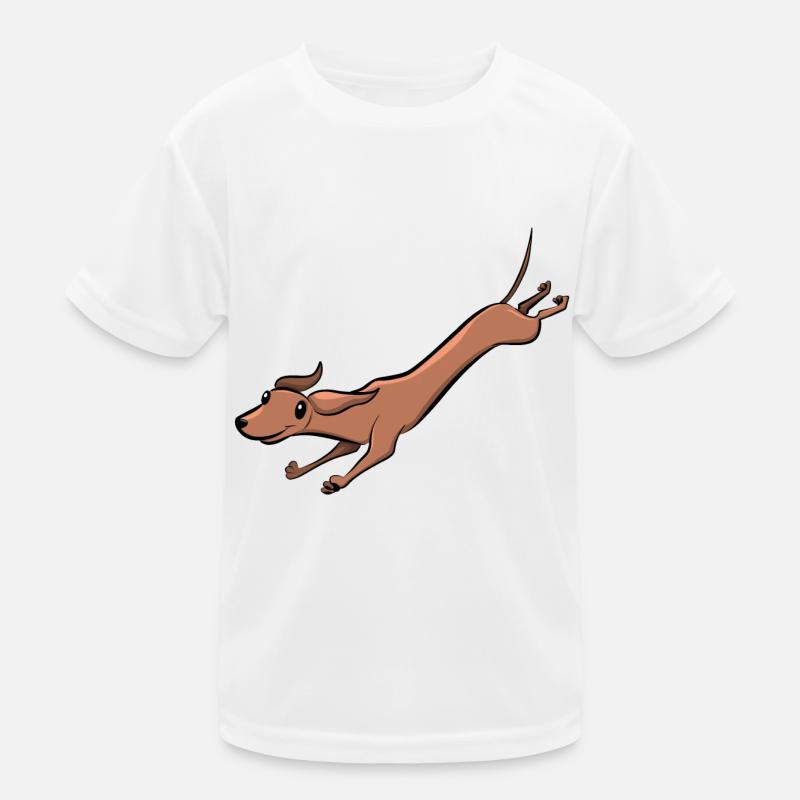 Dackel Kinder Funktions-T-Shirt