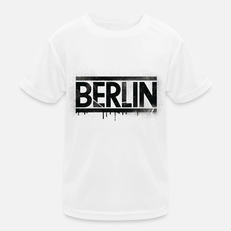 Berlin Grunge Design Alexanderplatz Berlin Bear Kids Functional T-Shirt
