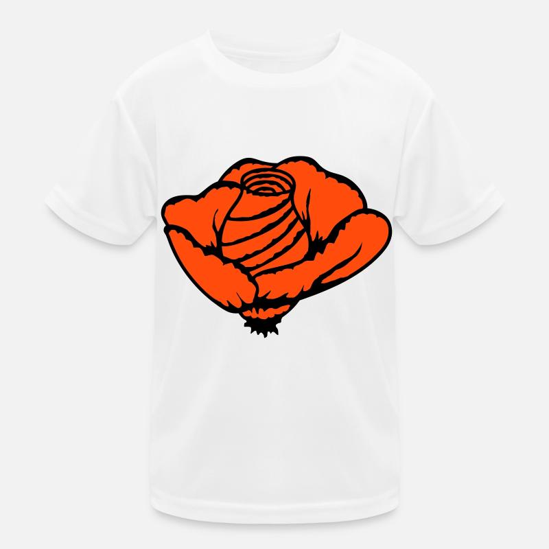 Hübsche Schöne Rose Blüte Blatt Röschen Romantisch Kinder Funktions-T-Shirt