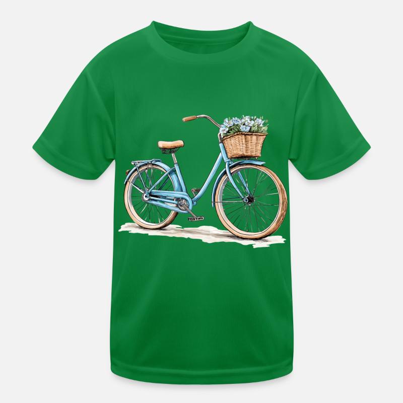 Vélo avec panier de fleurs T-shirt sport Enfant