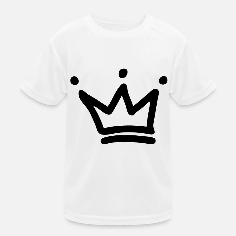 crown crowns king - Kids Functional T-Shirt - white
