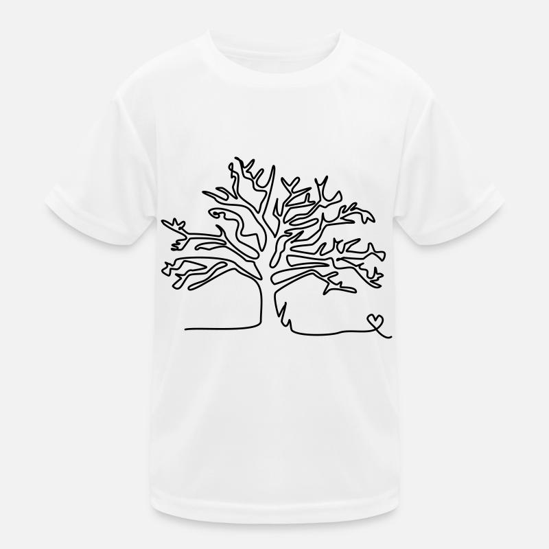 one line tree Kinder Funktions-T-Shirt