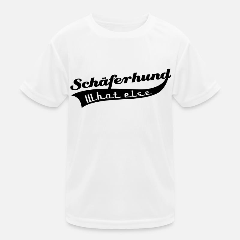 Schäferhund - Kinder Funktions-T-Shirt - Weiß