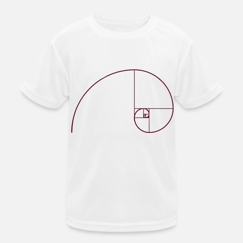 Spirale de Fibonacci, section doré, Phi, evolution T-shirt sport Enfant