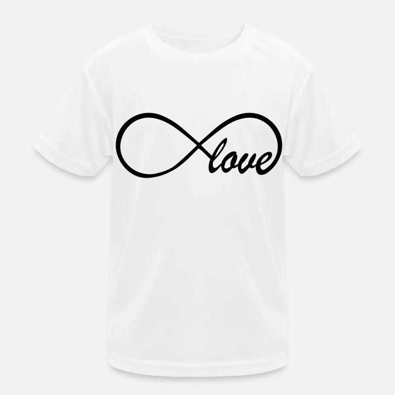 Love Infinity Swag - Kinder Funktions-T-Shirt - Weiß