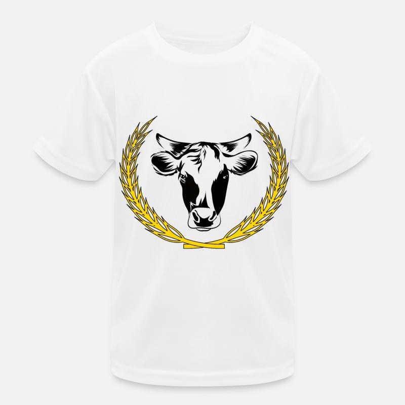 Kuh mit Ähre Kinder Funktions-T-Shirt