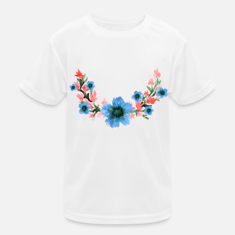 blumen Kinder Funktions-T-Shirt