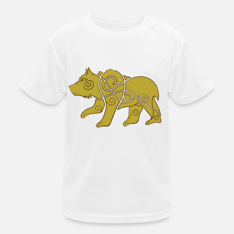 A Viking druid, shapeshifting into bear form Kids Functional T-Shirt