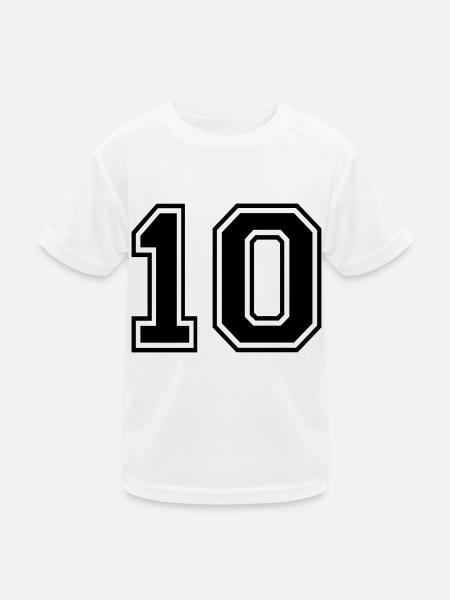 Numero 10 Équipe Foot baseball basket université - T-shirt sport Enfant - blanc - Devant
