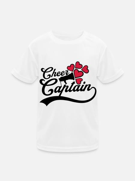 Cheer cheering On Cheer Captain Megafon - Kids Functional T-Shirt - white - Front