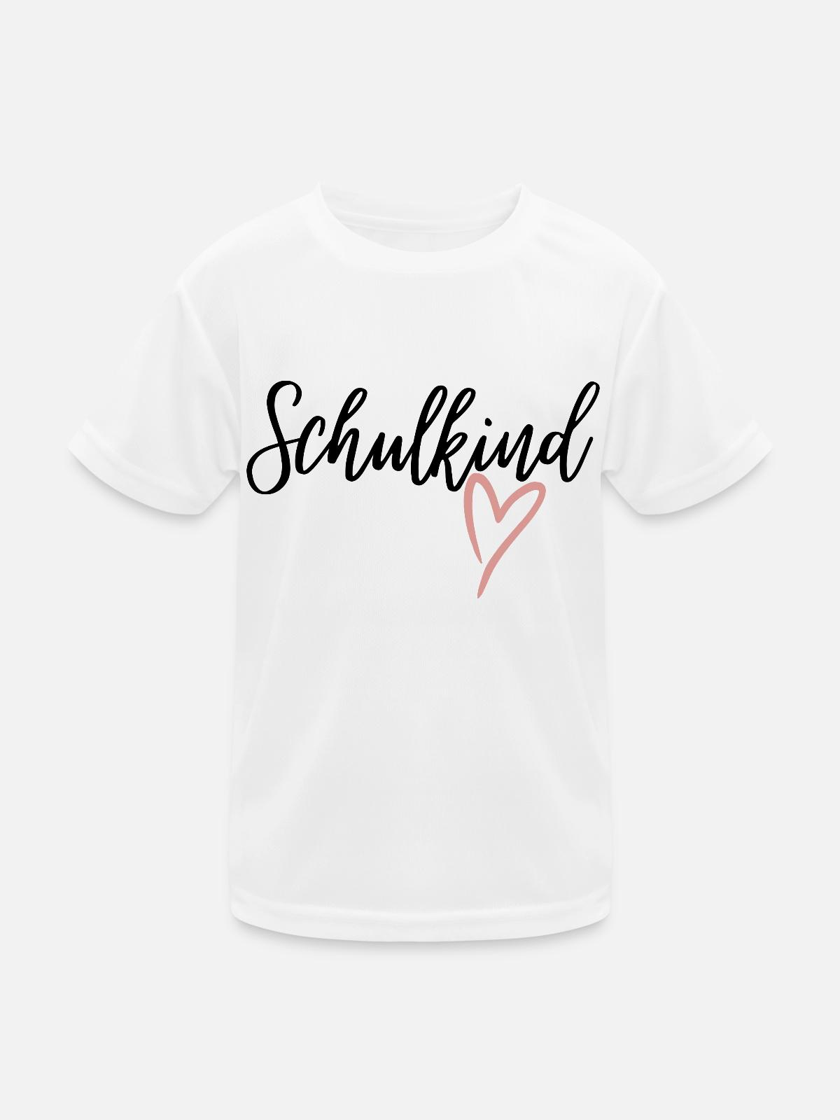 Schulkind - Kinder Funktions-T-Shirt - Weiß - Vorne