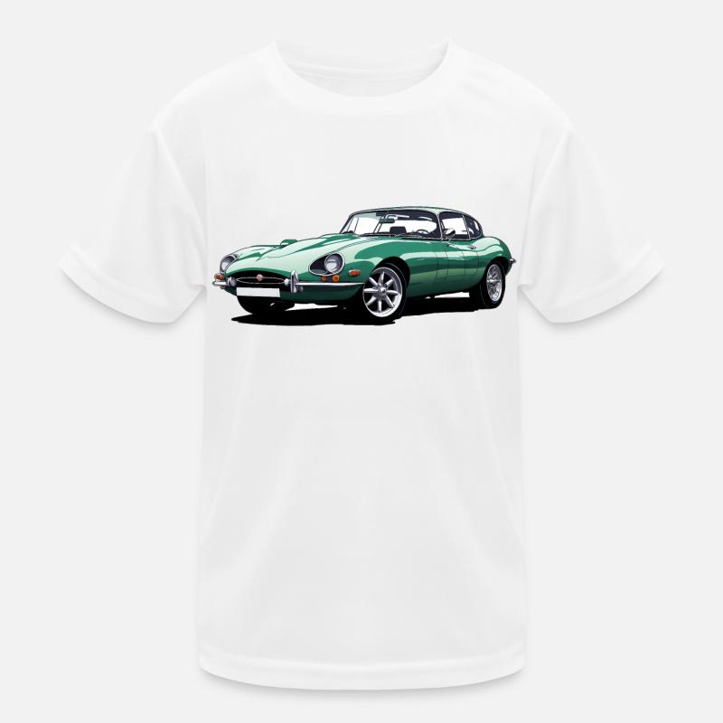 E type jag sketch - Kids Functional T-Shirt - white