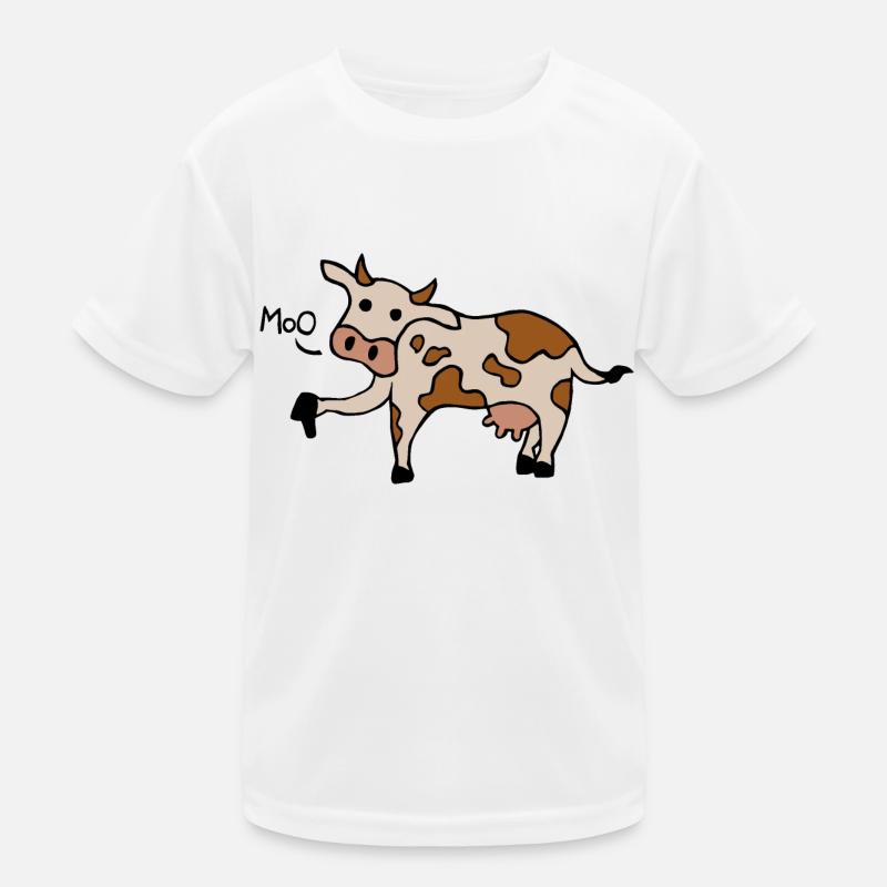 Moo / Boo Cow Thumbs Down Kids Functional T-Shirt