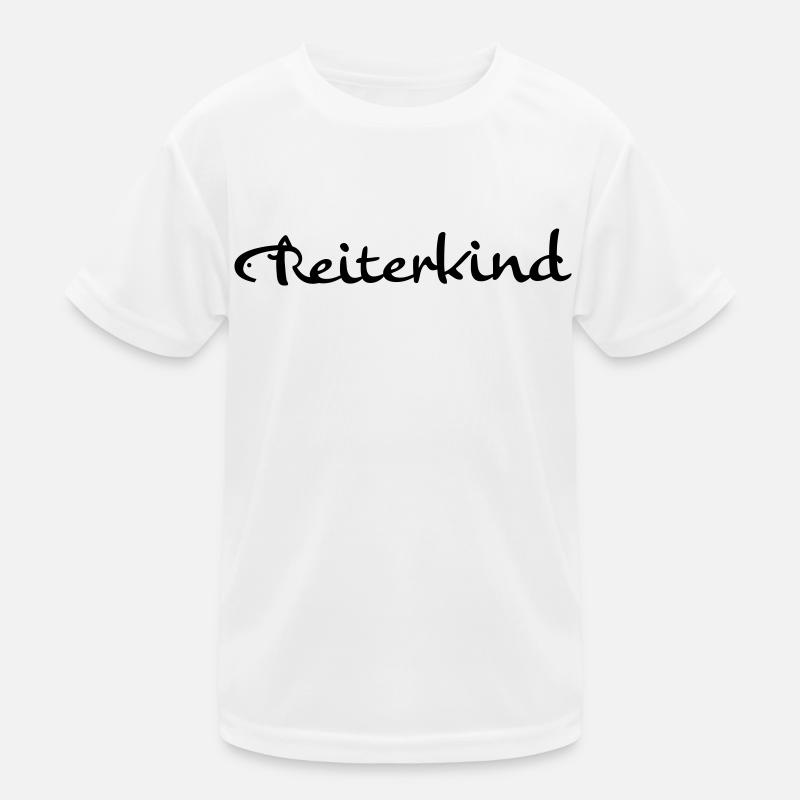 Pferde Reiter Kinder Funktions-T-Shirt