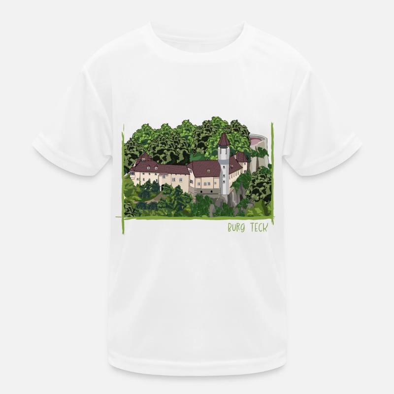 Teck Castle // Illustration Kids Functional T-Shirt