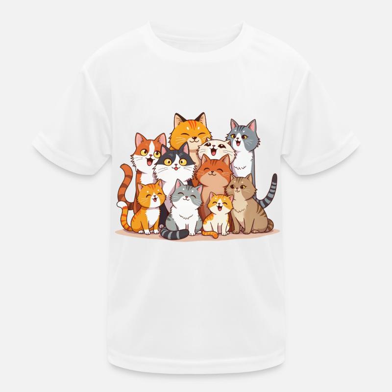 Cat Flock Kids Functional T-Shirt
