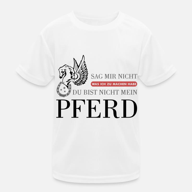 Das "Nicht Mein Pferd" Statement Kinder Funktions-T-Shirt