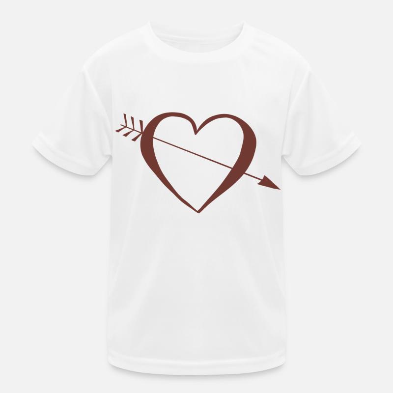 Herz Kompass Kinder Funktions-T-Shirt