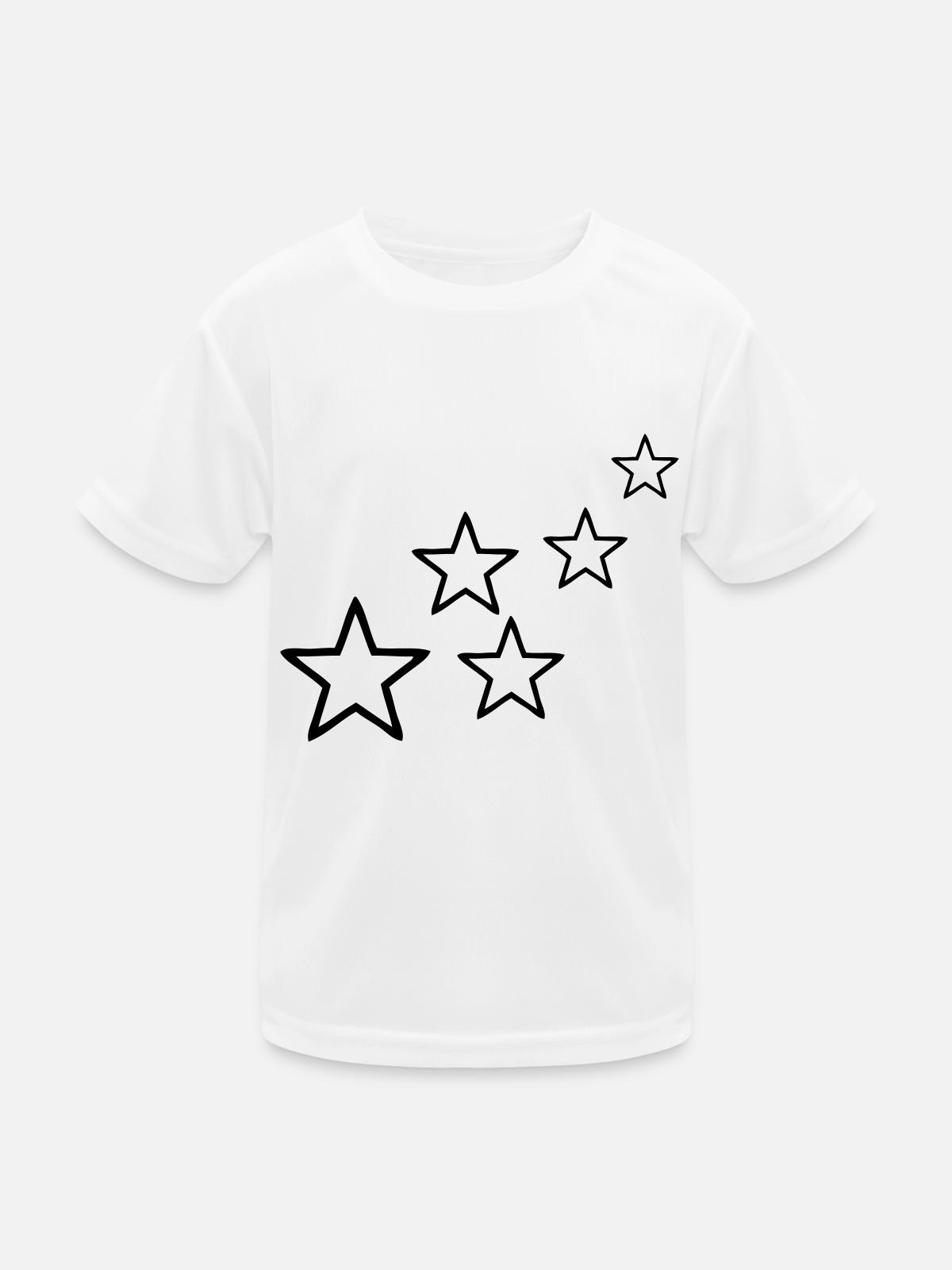 falling stars - Kids Functional T-Shirt - white - Front