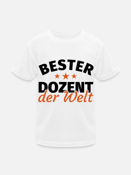 Dozent - Kinder Funktions-T-Shirt - Weiß - Vorne