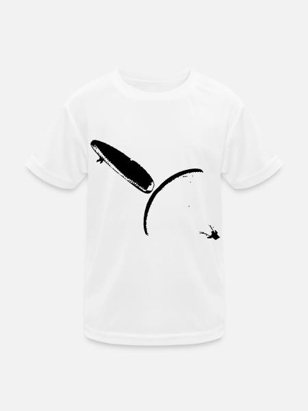 Paragliding Synchro Spiral - Kinder Funktions-T-Shirt - Weiß - Vorne