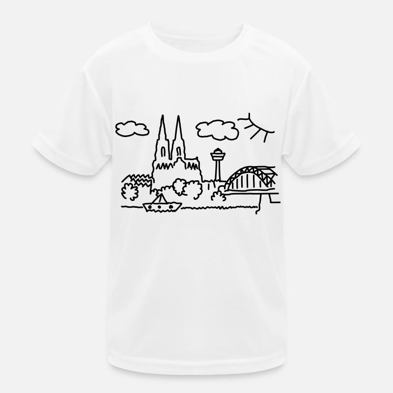 Köln Panorama Kinder Funktions-T-Shirt