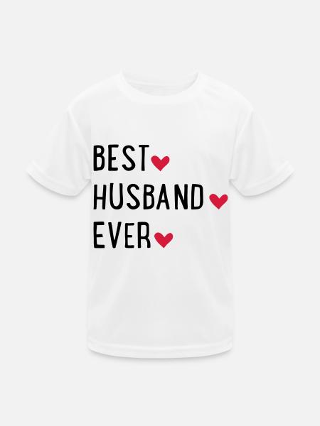 Husband - Kids Functional T-Shirt - white - Front