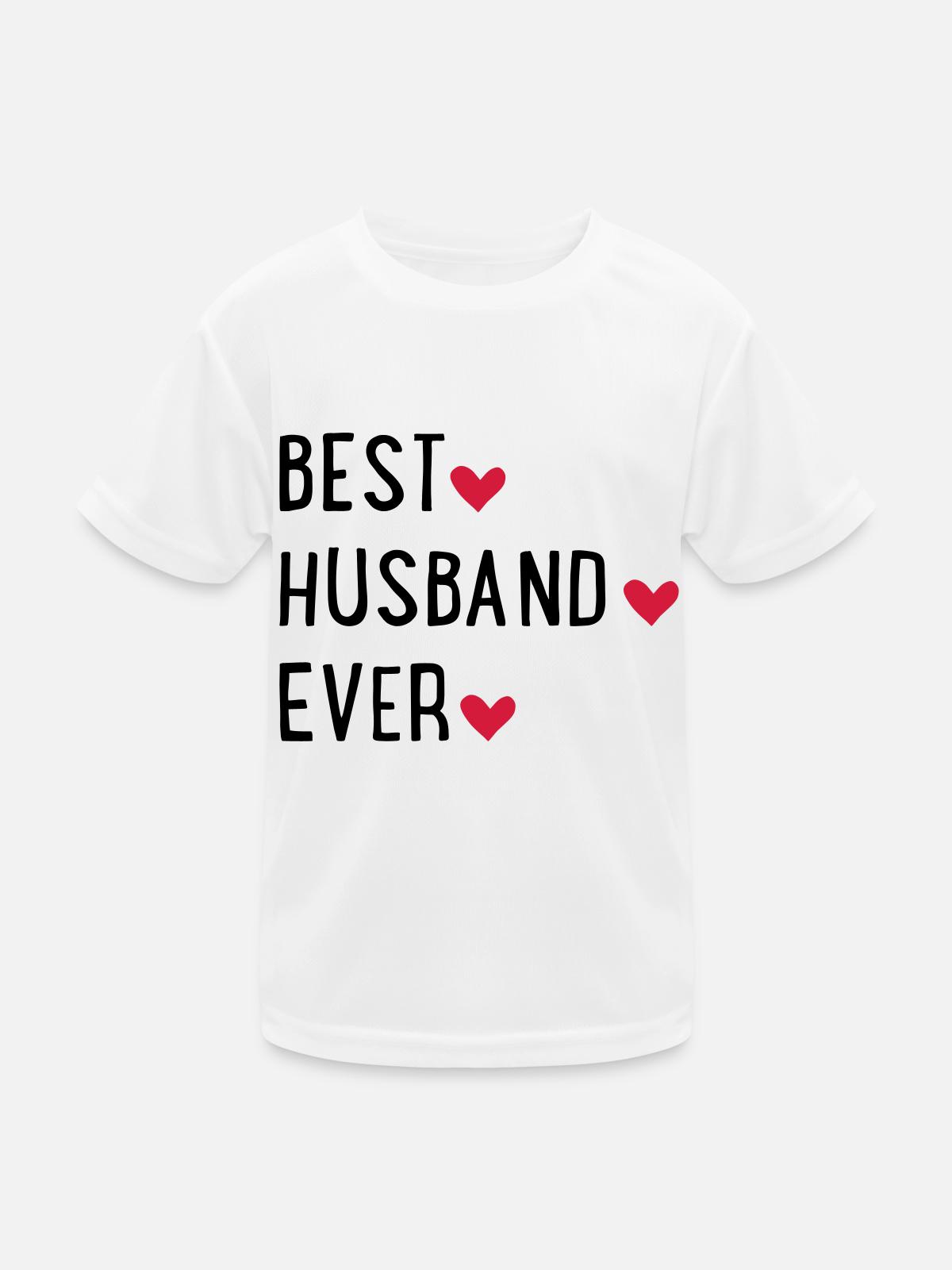 Husband - Kids Functional T-Shirt - white - Front