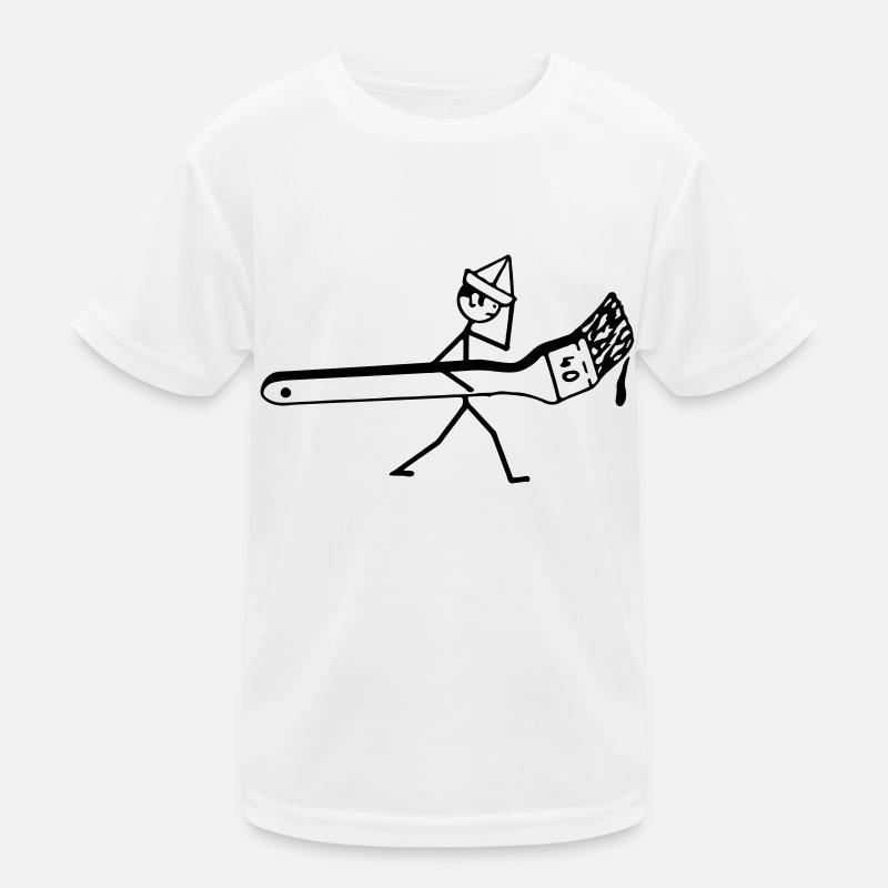 Maler mit Heizungspinsel Kinder Funktions-T-Shirt