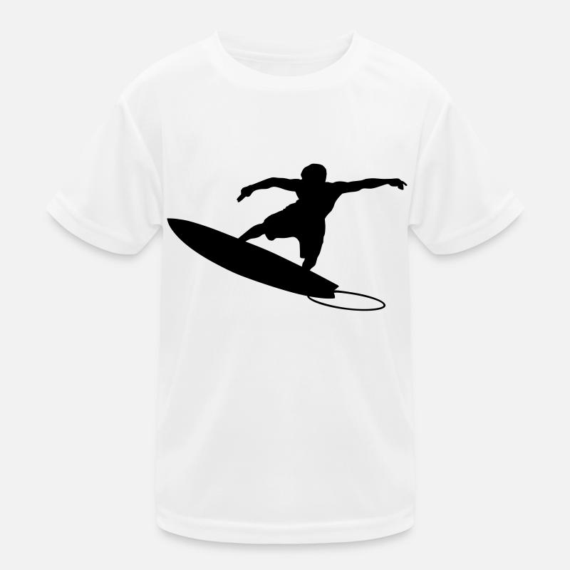 Surfer 4 (Vector) - Kinder Funktions-T-Shirt - Weiß