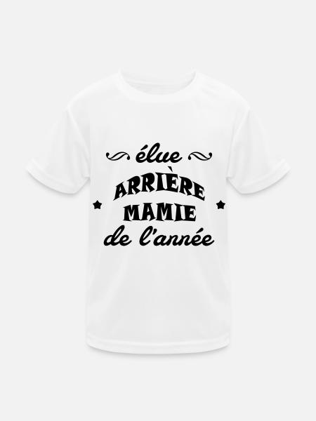 Grandma Oma Großmütter Mamy Mamie Grand-Mère - Kids Functional T-Shirt - white - Front