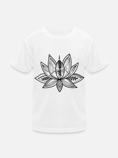 Lotus Flower - Kids Functional T-Shirt - white - Front