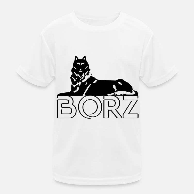 Chechen Borz mit Schriftzug black Kinder Funktions-T-Shirt