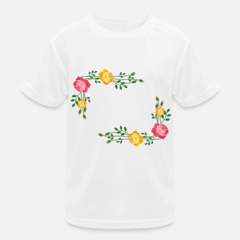 Cadre de couronne de fleurs T-shirt sport Enfant