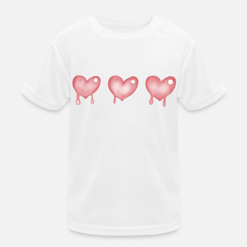 Herzen Herz Kinder Funktions-T-Shirt