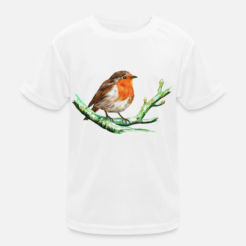 Bird - Red Throat Kids Functional T-Shirt