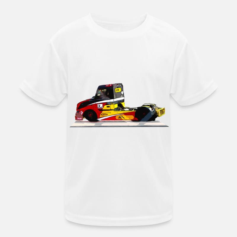 camion de course T-shirt sport Enfant