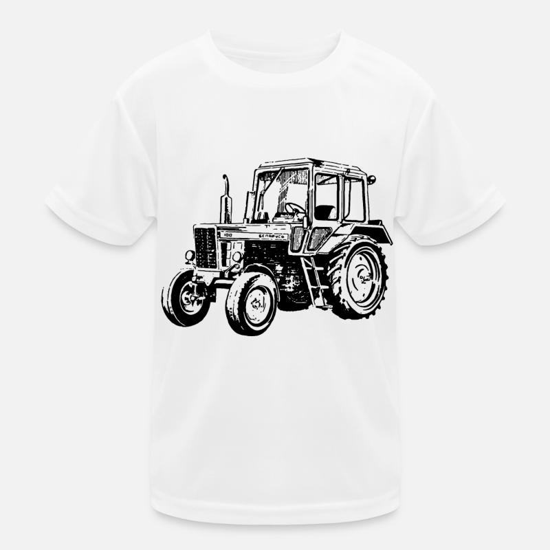 Belarus Traktor Landwirt Geschenk Stall Kinder Funktions-T-Shirt