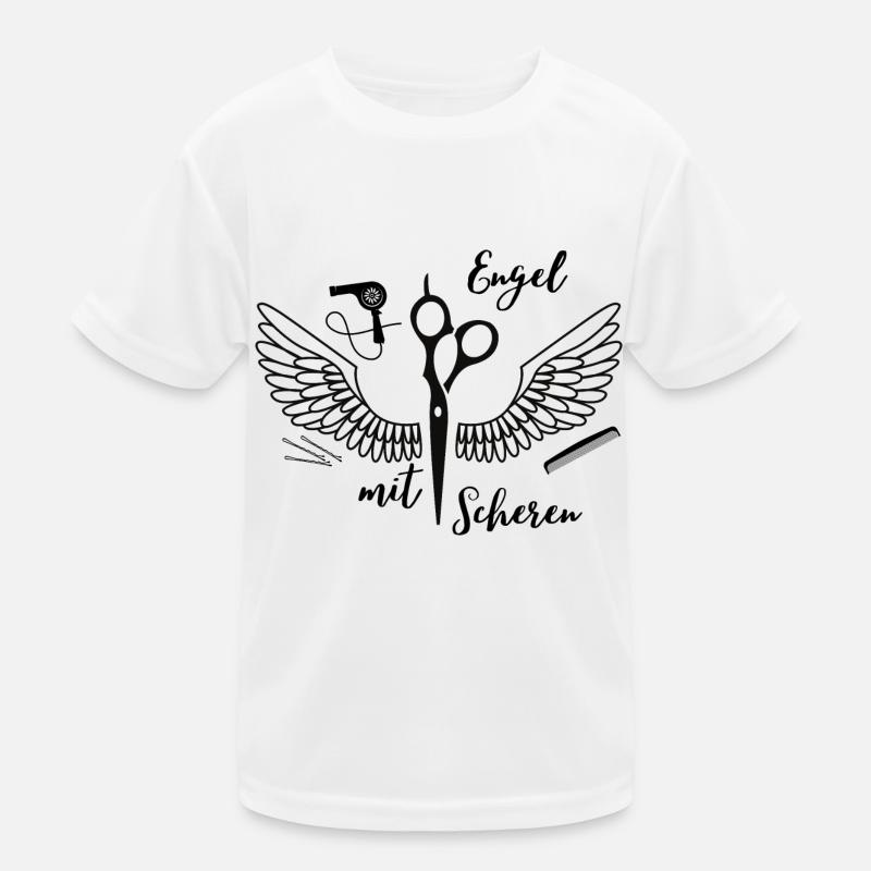 Engel mit Scheren Kinder Funktions-T-Shirt