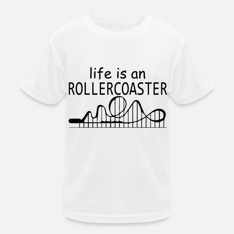 Rollercoaster Achterbahn Kinder Funktions-T-Shirt