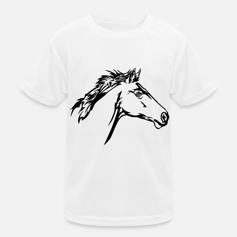 Running Horse Head Kids Functional T-Shirt