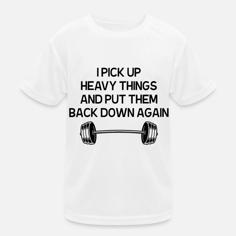 WORK OUT GYM EXERCISE GIFT Kids Functional T-Shirt