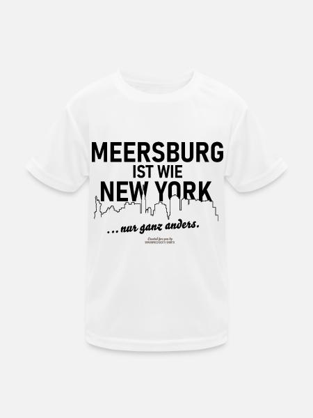 Meersburg ist wie New York - Kinder Funktions-T-Shirt - Weiß