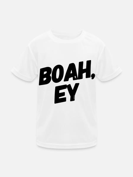 Boah Ey Schrift Geschenkidee - Kinder Funktions-T-Shirt - Weiß
