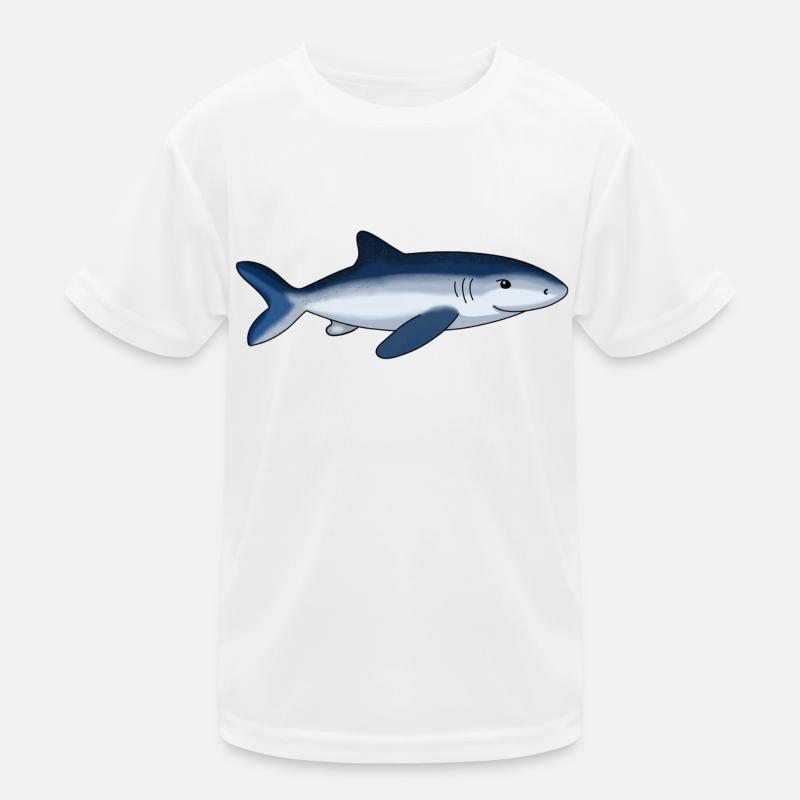 extra cool shark Kids Functional T-Shirt
